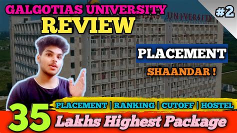 galgotias university average package cse